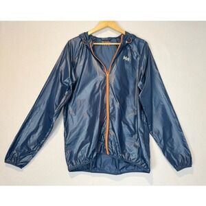 Helly Hansen Training Jacket L Blue Athletic Running Active Biking Packable‎